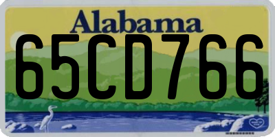 AL license plate 65CD766