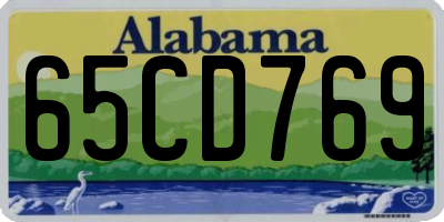 AL license plate 65CD769