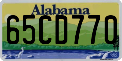 AL license plate 65CD770