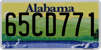 AL license plate 65CD771