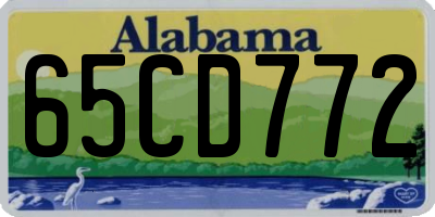 AL license plate 65CD772