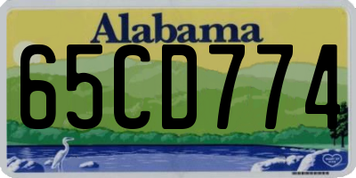AL license plate 65CD774