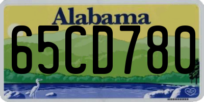 AL license plate 65CD780