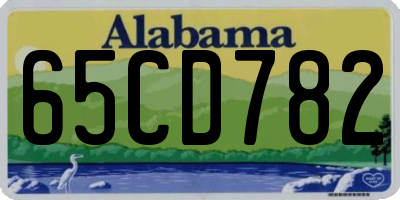 AL license plate 65CD782