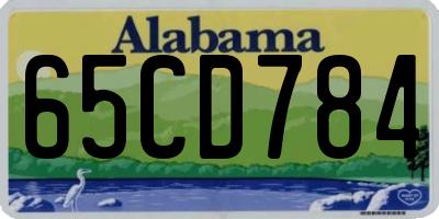 AL license plate 65CD784