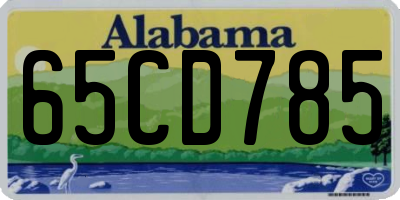 AL license plate 65CD785
