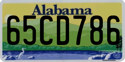 AL license plate 65CD786