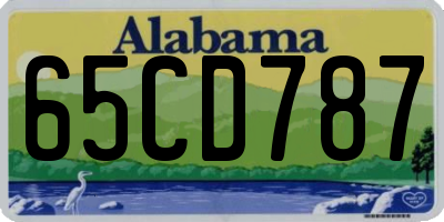 AL license plate 65CD787