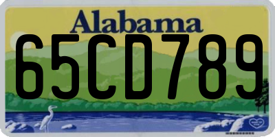 AL license plate 65CD789