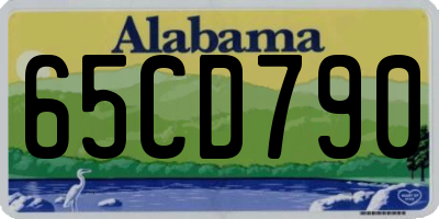 AL license plate 65CD790