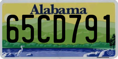 AL license plate 65CD791