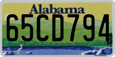 AL license plate 65CD794