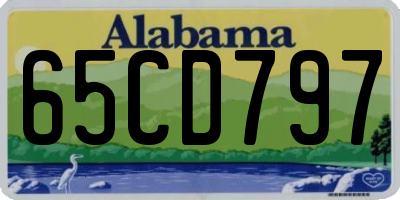 AL license plate 65CD797