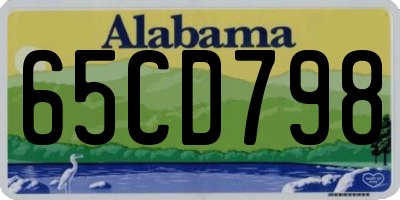 AL license plate 65CD798