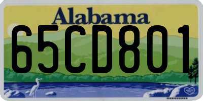 AL license plate 65CD801