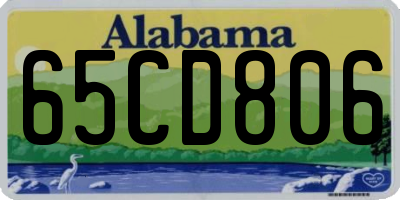AL license plate 65CD806