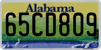 AL license plate 65CD809