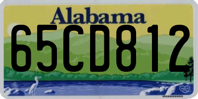 AL license plate 65CD812