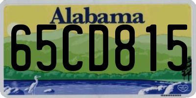 AL license plate 65CD815
