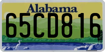 AL license plate 65CD816