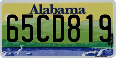 AL license plate 65CD819