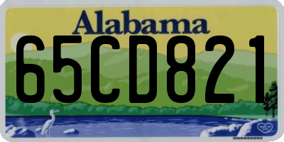 AL license plate 65CD821