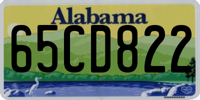 AL license plate 65CD822