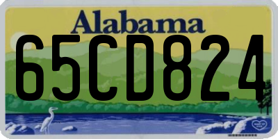 AL license plate 65CD824