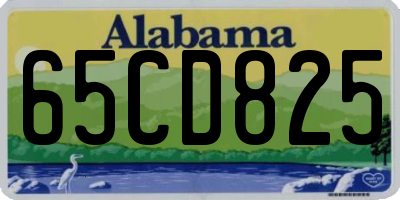 AL license plate 65CD825