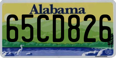 AL license plate 65CD826