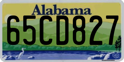 AL license plate 65CD827