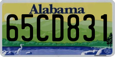AL license plate 65CD831