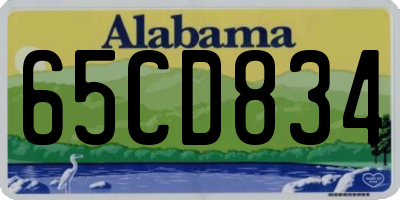 AL license plate 65CD834