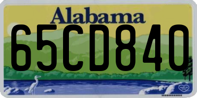 AL license plate 65CD840