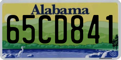 AL license plate 65CD841