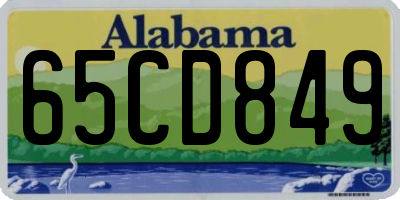 AL license plate 65CD849