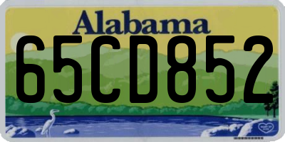AL license plate 65CD852