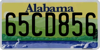 AL license plate 65CD856