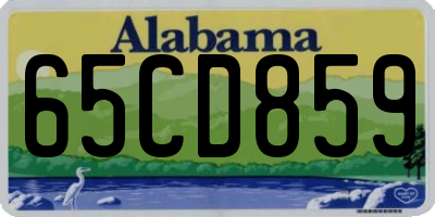AL license plate 65CD859