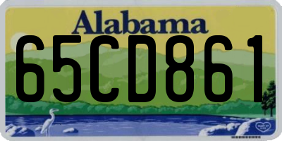 AL license plate 65CD861