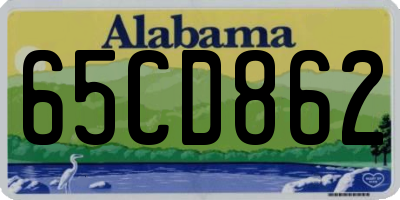 AL license plate 65CD862