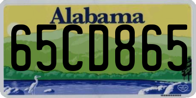 AL license plate 65CD865
