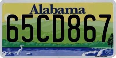AL license plate 65CD867