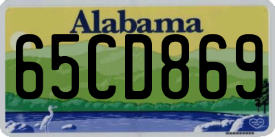 AL license plate 65CD869