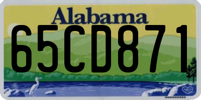 AL license plate 65CD871