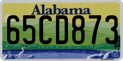 AL license plate 65CD873