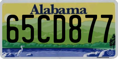 AL license plate 65CD877
