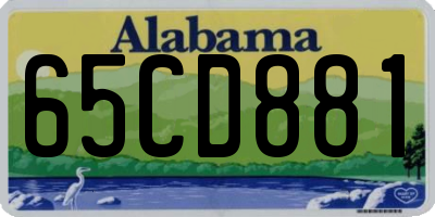 AL license plate 65CD881
