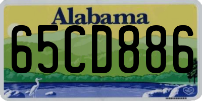 AL license plate 65CD886