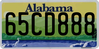 AL license plate 65CD888